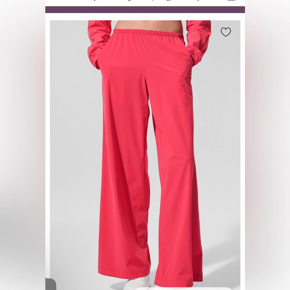 Alo Yoga Breezy Wide Leg Pants - Candy Red